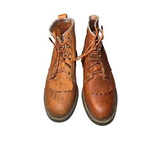 Vintage Ariat Lace-Up Leather Work Boots Women's 7B Style advanced torque stabi